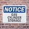 Signmission Gas Cylinder Storage OSHA Notice Sign, Plastic, 10in W x 7in L, 2PK OS-2PACK-NS-P-710-L-12993 - alternate 2